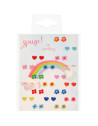 Boucles d'oreilles autocollantes "Fleurs-Coeurs" (19 paires) Souza