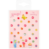 Boucles d'oreilles autocollantes "Fruits" (29 pièces)