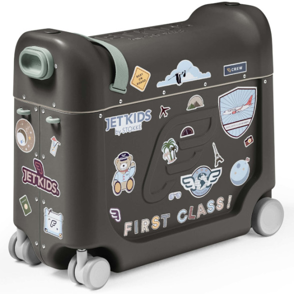 Valise à roulettes enfant Jetkids Bedbox "Gris Nuit" (2-7 ans)