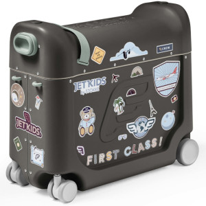 Valise à roulettes enfant Jetkids Bedbox "Gris Nuit" (2-7 ans) Stokke