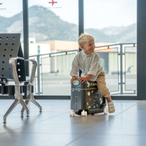 Valise à roulettes enfant Jetkids Bedbox "Gris Nuit" (2-7 ans) Stokke