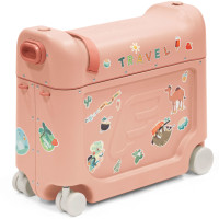 Valise à roulettes enfant Jetkids Bedbox "Rose Corail" (2-7 ans)