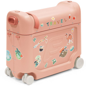 Valise à roulettes enfant Jetkids Bedbox "Rose Corail" (2-7 ans)