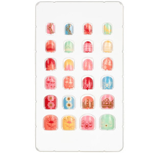 Faux-ongles enfant "Fleurs" (24 pièces)