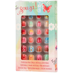 Faux-ongles enfant "Fleurs" (24 pièces)