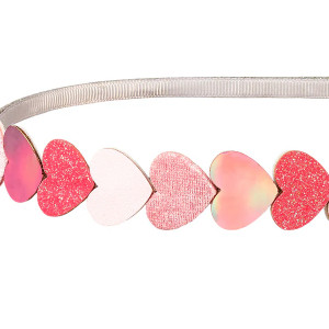 Serre-tête enfant Tiare Samantha "Coeurs Roses" (3-6 ans) Souza