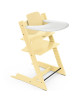 Chaise Haute Tripp Trapp "Lemon Yellow" en bois de hêtre + Baby Set + Plateau