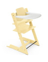 Chaise Haute Tripp Trapp "Lemon Yellow" en bois de hêtre + Baby Set + Plateau