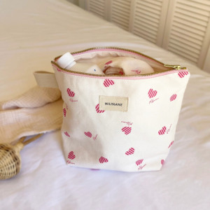 Trousse de toilette en velours côtelé Jeanette "Sweetheart" Milinane
