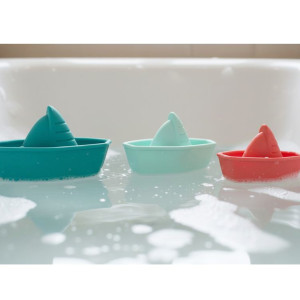 Bateaux de bain en silicone "Menthe" (x3) Little L