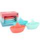 Bateaux de bain en silicone "Menthe" (x3)