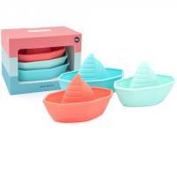 Bateaux de bain en silicone "Menthe" (x3)