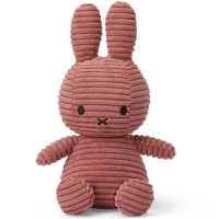 Peluche Miffy en velours côtelé  (23 cm) Eco "Vieux Rose"
