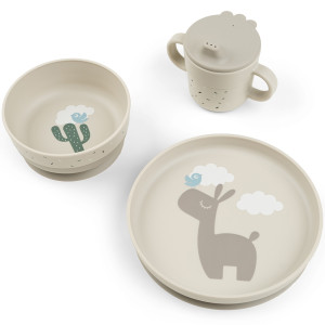 Coffret repas bébé anti-dérapant "Foodie Lalee Sand" Done by Deer