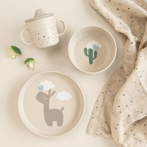 Coffret repas bébé anti-dérapant "Foodie Lalee Sand" Done by Deer
