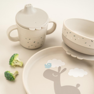 Coffret repas bébé anti-dérapant "Foodie Lalee Sand" Done by Deer