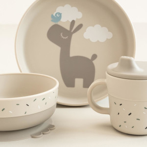 Coffret repas bébé anti-dérapant "Foodie Lalee Sand" Done by Deer