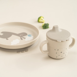 Coffret repas bébé anti-dérapant "Foodie Lalee Sand" Done by Deer