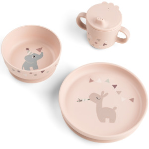 Coffret repas bébé anti-dérapant "Foodie Lalee Powder" Done by Deer
