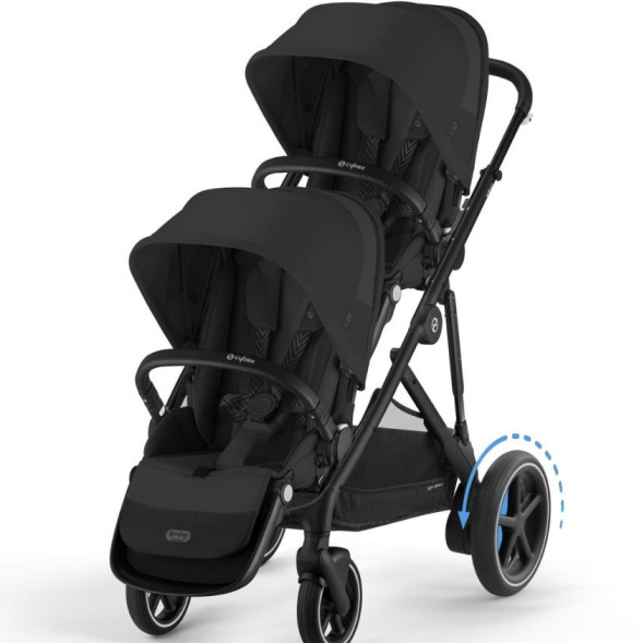  Poussette électrique e-Gazelle S "Moon Black" + Second Siège