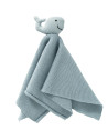 Doudou plat en tricot coton bio "Baleine Bleue"