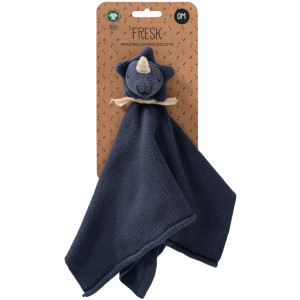 Doudou plat en tricot coton bio "Dino"