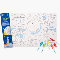 Set de table à colorier en silicone "Le Petit Prince" + Feutres