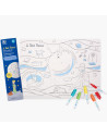 Set de table à colorier en silicone "Le Petit Prince" + Feutres Super Petit