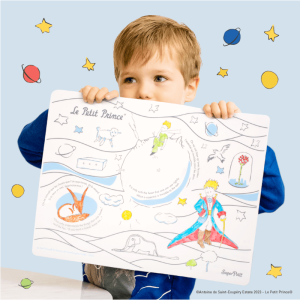 Set de table à colorier en silicone "Le Petit Prince" + Feutres Super Petit