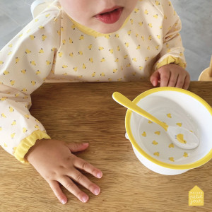 Bavoir manches longues imperméable (2-4 ans) "Les Poussins" Maison Petit Jour