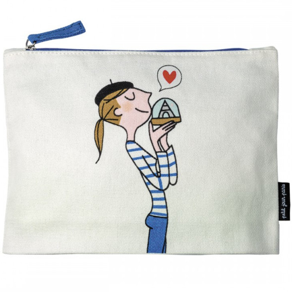 Pochette en coton "Parisienne" (Grande)