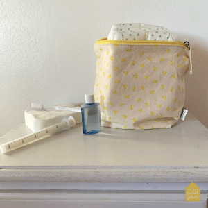 Trousse en coton "Les Poussins" Maison Petit Jour