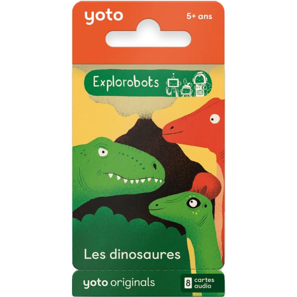 Livre audio pour YOTO "Les Brainbots : Les Dinosaures" (x8) (5-10 ans)