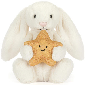 Peluche Bashful Lapin Crème & Etoile (31 cm) Jellycat