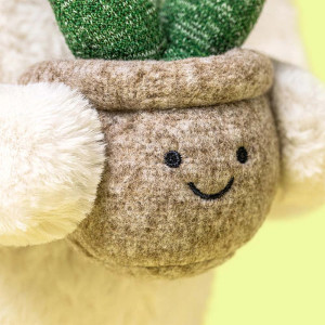 Peluche Bashful Lapin Crème & Plante (31 cm) Jellycat