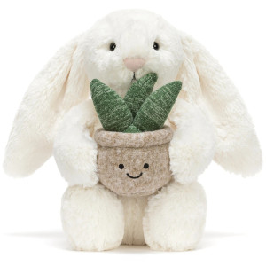 Peluche Bashful Lapin Crème & Plante (31 cm) Jellycat