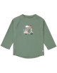 T-shirt bébé anti-UV manches longues "Scooter Chien Vert"