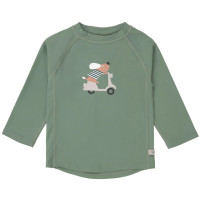 T-shirt bébé anti-UV manches longues "Scooter Chien Vert" Lassig