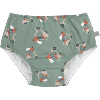 Culotte de bain à couche intégrée anti-UV "Scooter Chien Vert" Lassig