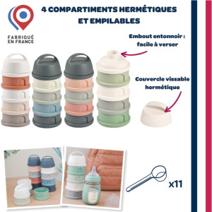 Boite doseuse de lait "Argile" Beaba