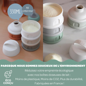 Boite doseuse de lait "Argile" Beaba