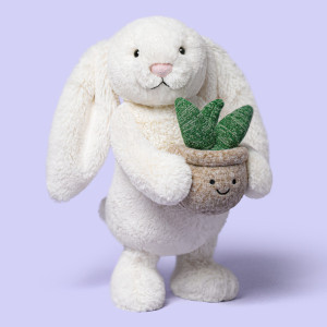Peluche Bashful Lapin Crème & Plante (31 cm) Jellycat