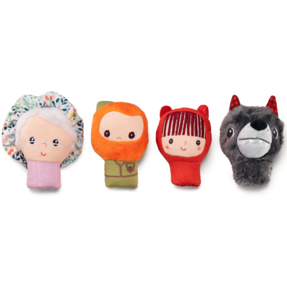 Marionnettes à doigt "Chaperon rouge" (x4) (1 ans et +)