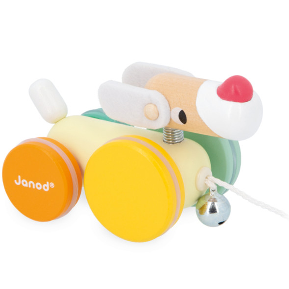 Jouet en bois à tirer "Chien Zigolos" (1-3 ans)