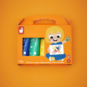 Coffret de Peinture au doigt (x5 tubes) (1-5 ans) Janod