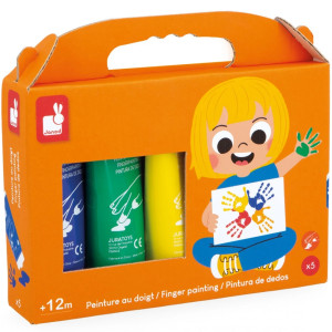 Coffret de Peinture au doigt (x5 tubes) (1-5 ans) Janod