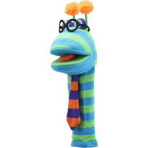 Marionnette Eco Sockettes "Dylan" avec couineur (18 mois et +) The Puppet Company