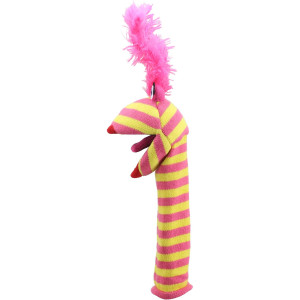 Marionnette Eco Sockettes "Lipstick" avec couineur (18 mois et +) The Puppet Company