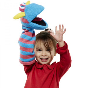 Marionnette Eco Sockettes "Dylan" avec couineur (18 mois et +) The Puppet Company