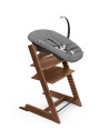 Chaise Haute Tripp Trapp "Brun Chaud" en bois de hêtre + Baby Set + Plateau